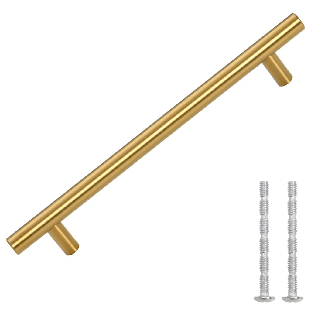 Möbelgriffe 10 Stk. Golden 160 mm Edelstahl