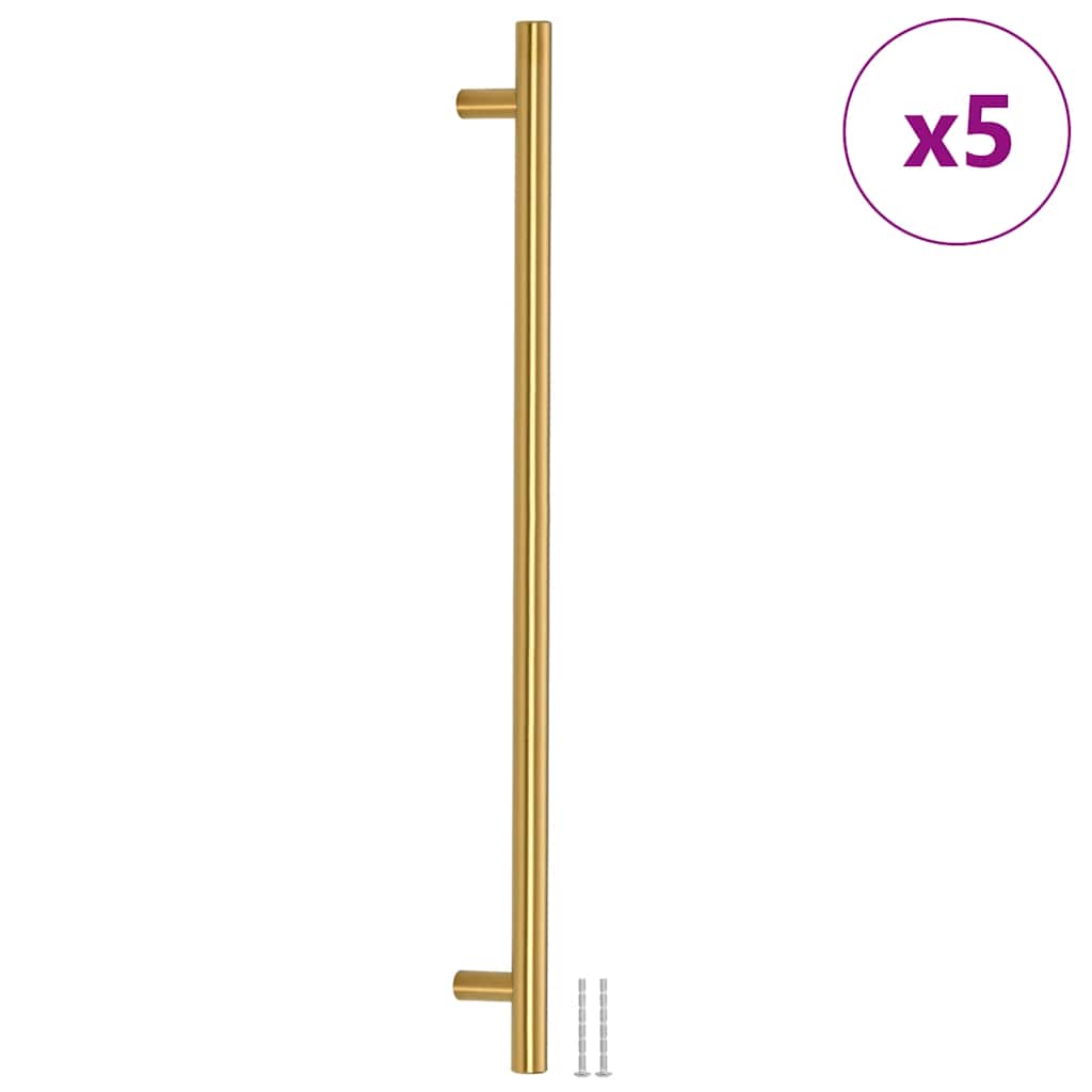 Möbelgriffe 5 Stk. Golden 480 mm Edelstahl