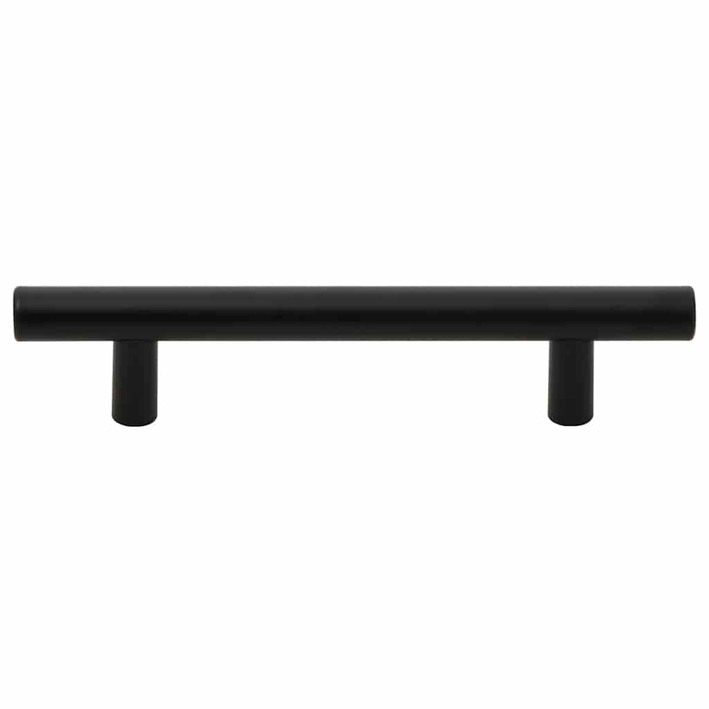 Möbelgriffe 10 Stk. Schwarz 96 mm Edelstahl