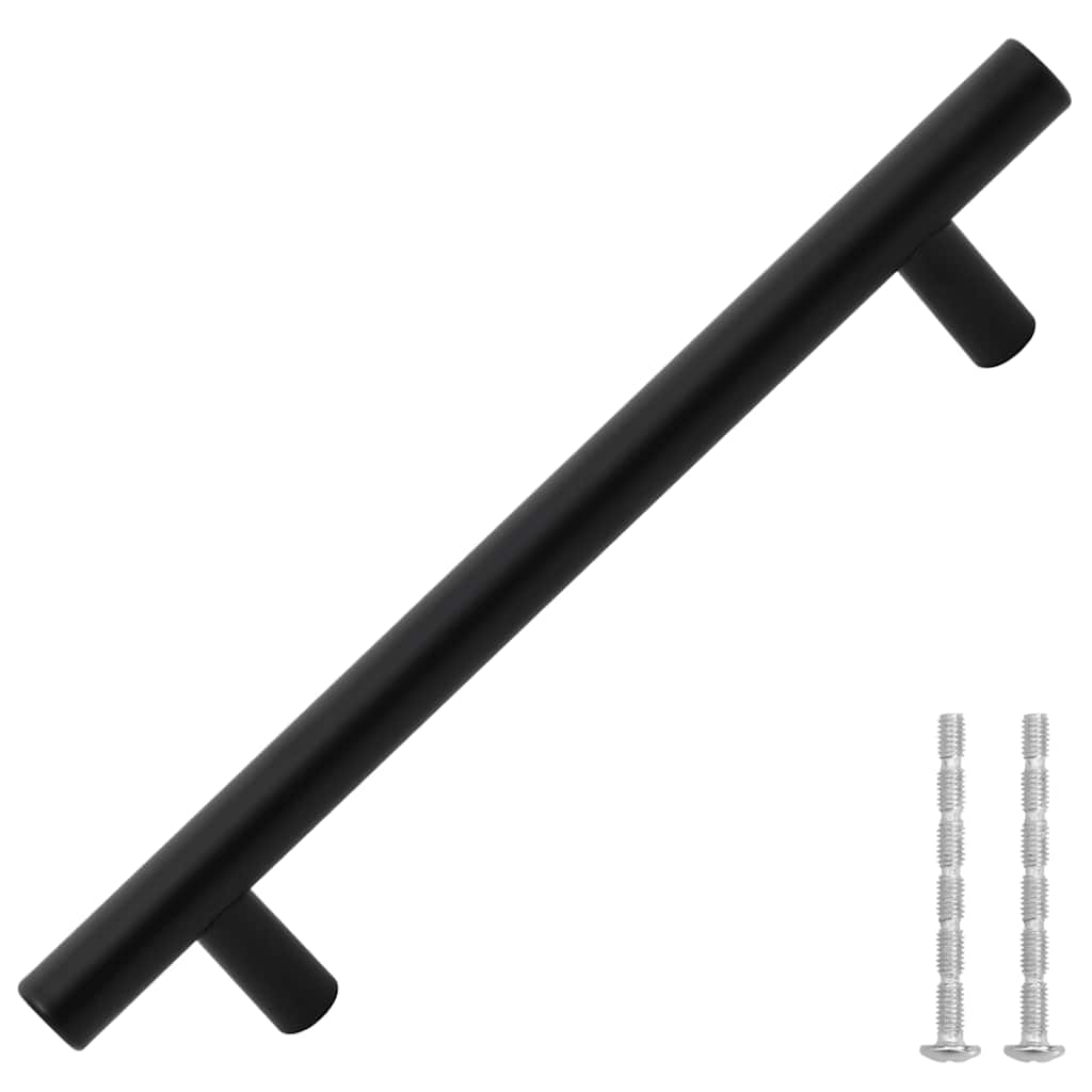 Möbelgriffe 10 Stk. Schwarz 128 mm Edelstahl
