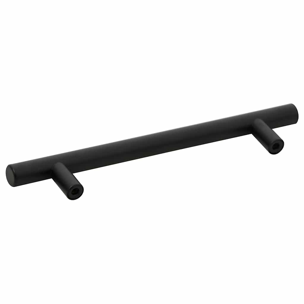 Möbelgriffe 10 Stk. Schwarz 128 mm Edelstahl