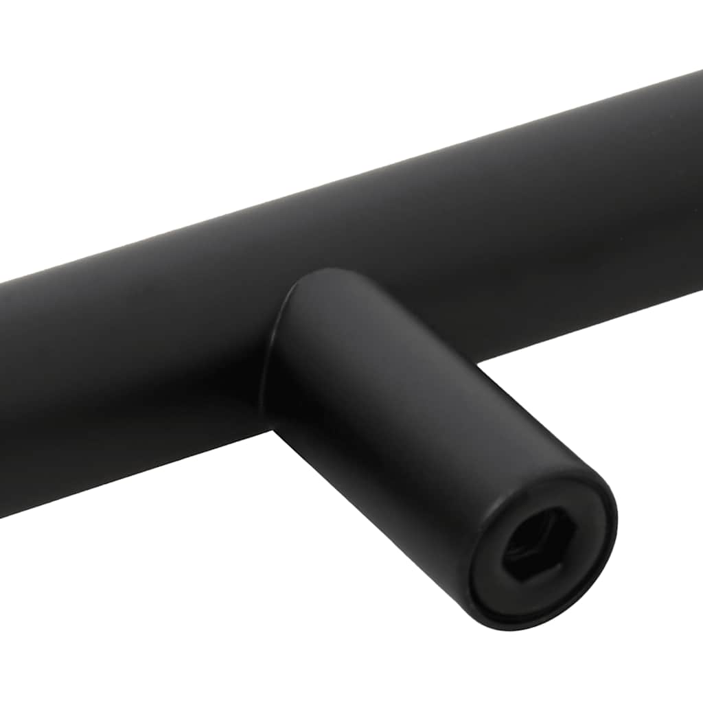 Möbelgriffe 10 Stk. Schwarz 128 mm Edelstahl