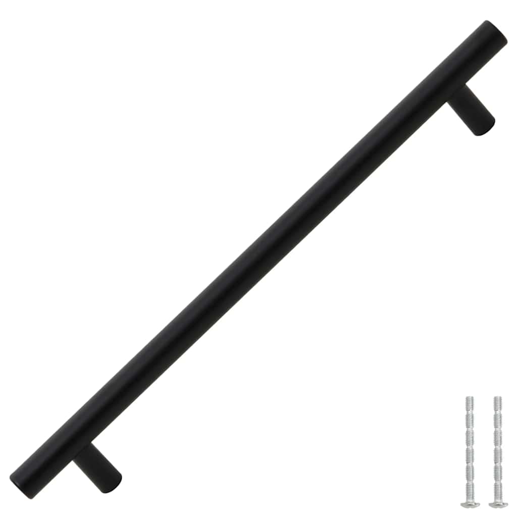 Möbelgriffe 5 Stk. Schwarz 192 mm Edelstahl