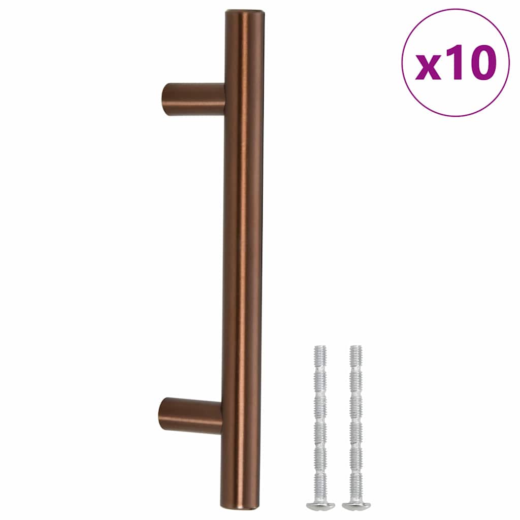 Möbelgriffe 10 Stk. Bronzen 96 mm Edelstahl