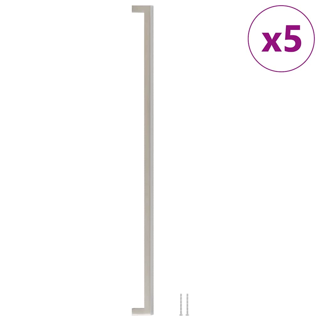 Möbelgriffe 5 Stk. Silbern 480 mm Edelstahl