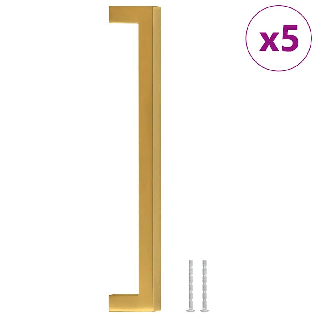 Möbelgriffe 5 Stk. Golden 192 mm Edelstahl