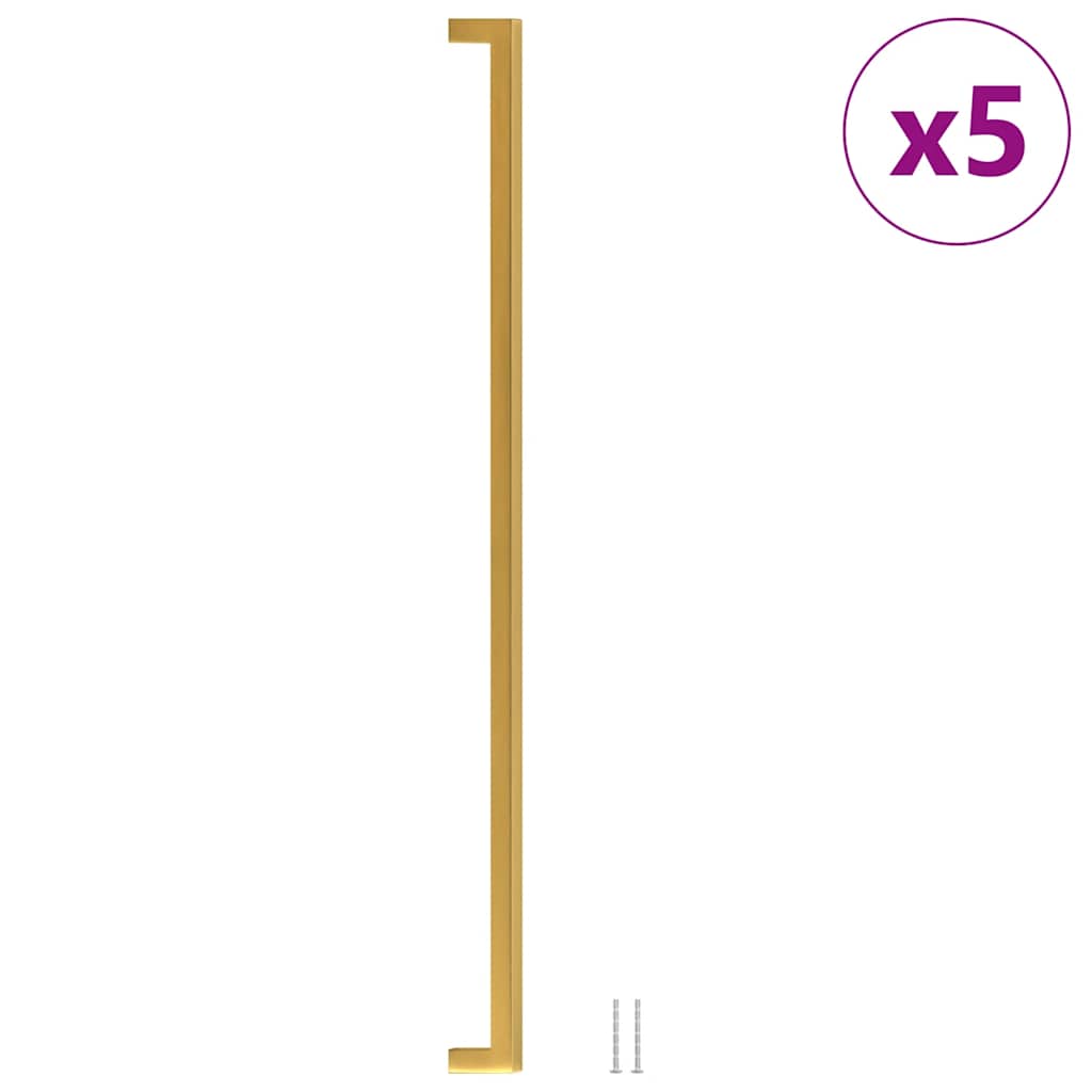Möbelgriffe 5 Stk. Golden 480 mm Edelstahl