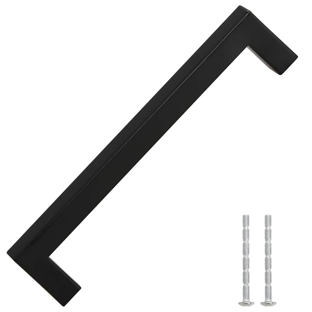 Möbelgriffe 10 Stk. Schwarz 160 mm Edelstahl