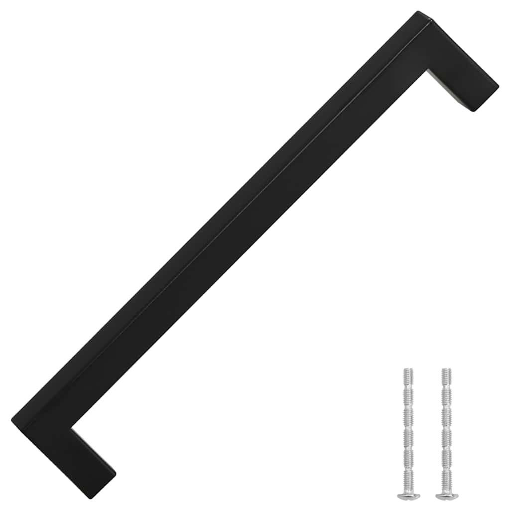 Möbelgriffe 5 Stk. Schwarz 192 mm Edelstahl