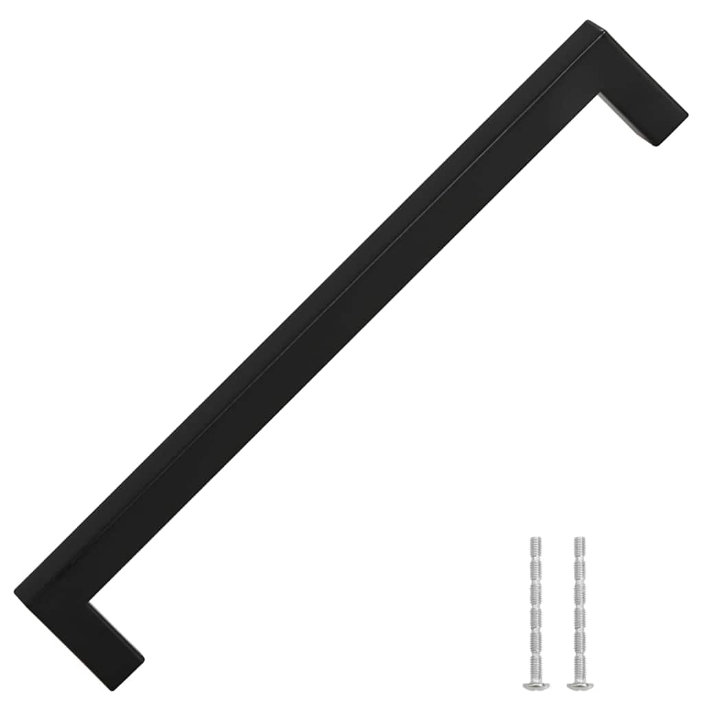 Möbelgriffe 5 Stk. Schwarz 224 mm Edelstahl