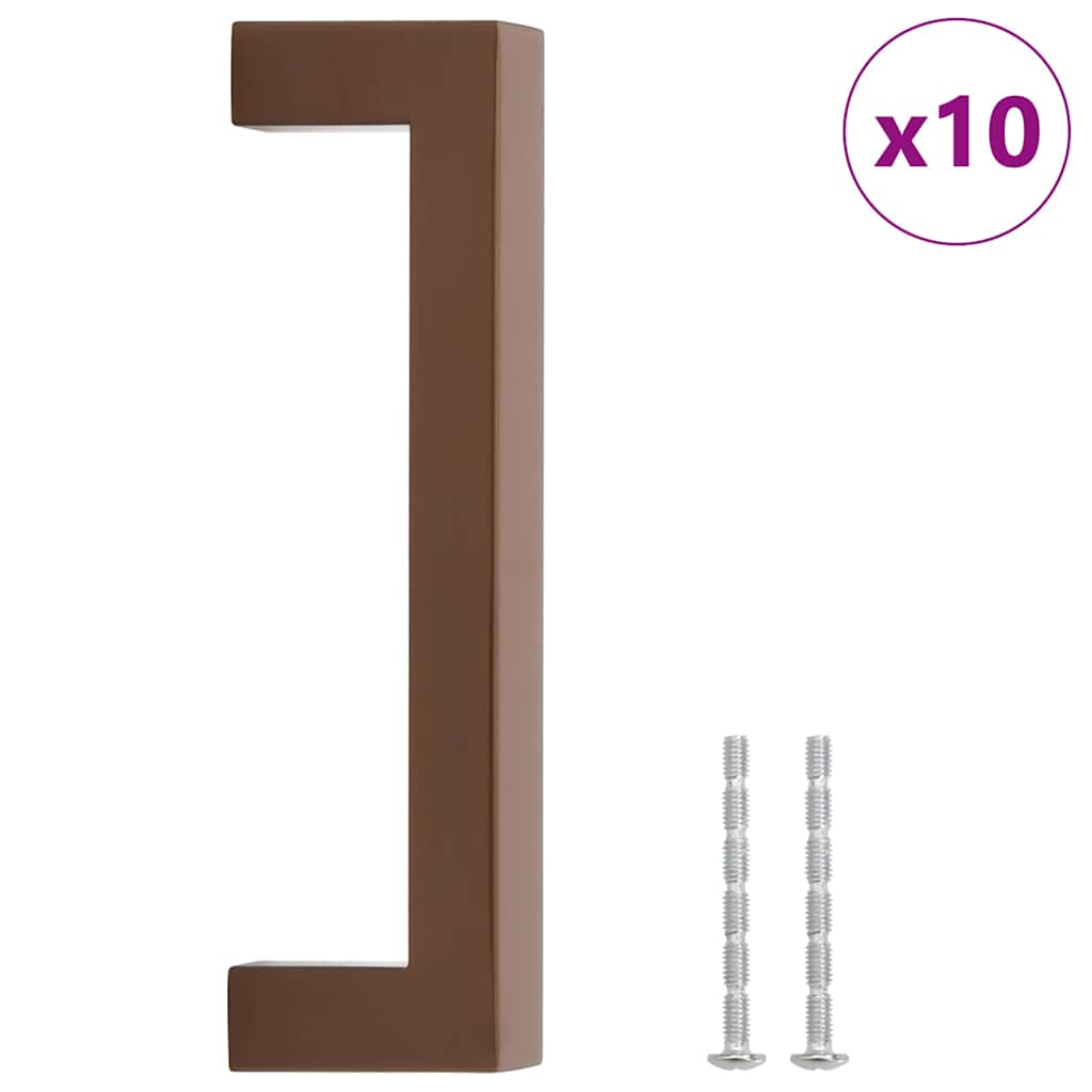 Möbelgriffe 10 Stk. Bronzen 128 mm Edelstahl