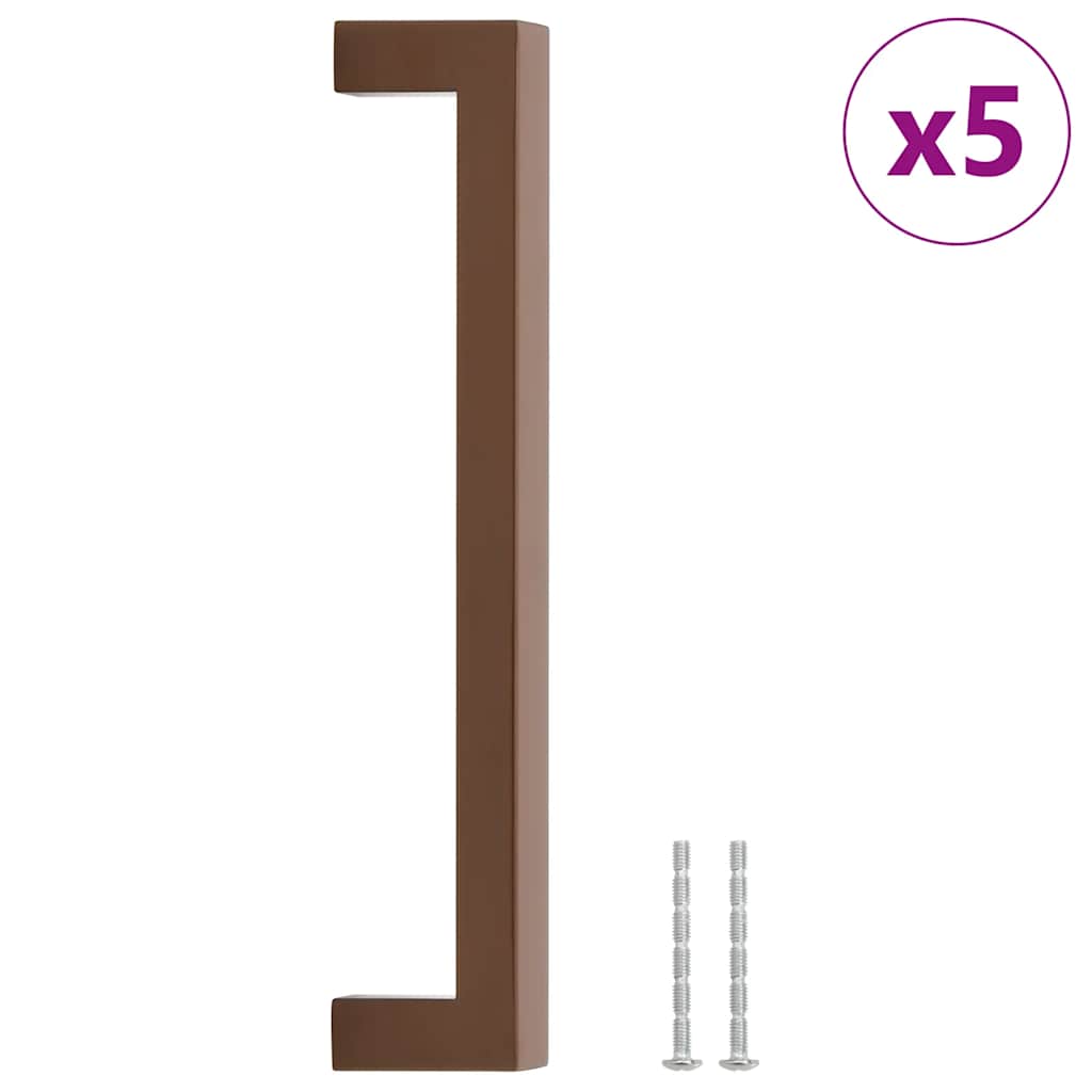 Möbelgriffe 5 Stk. Bronzen 192 mm Edelstahl