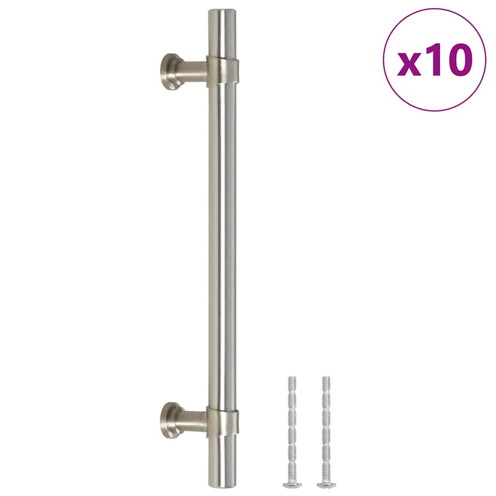 Möbelgriffe 10 Stk. Silbern 128 mm Edelstahl