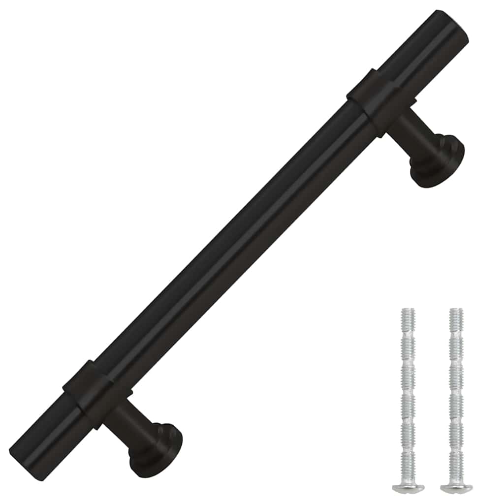 Möbelgriffe 10 Stk. Schwarz 96 mm Edelstahl