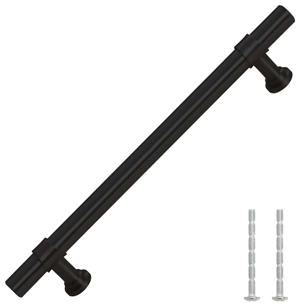 Möbelgriffe 10 Stk. Schwarz 128 mm Edelstahl