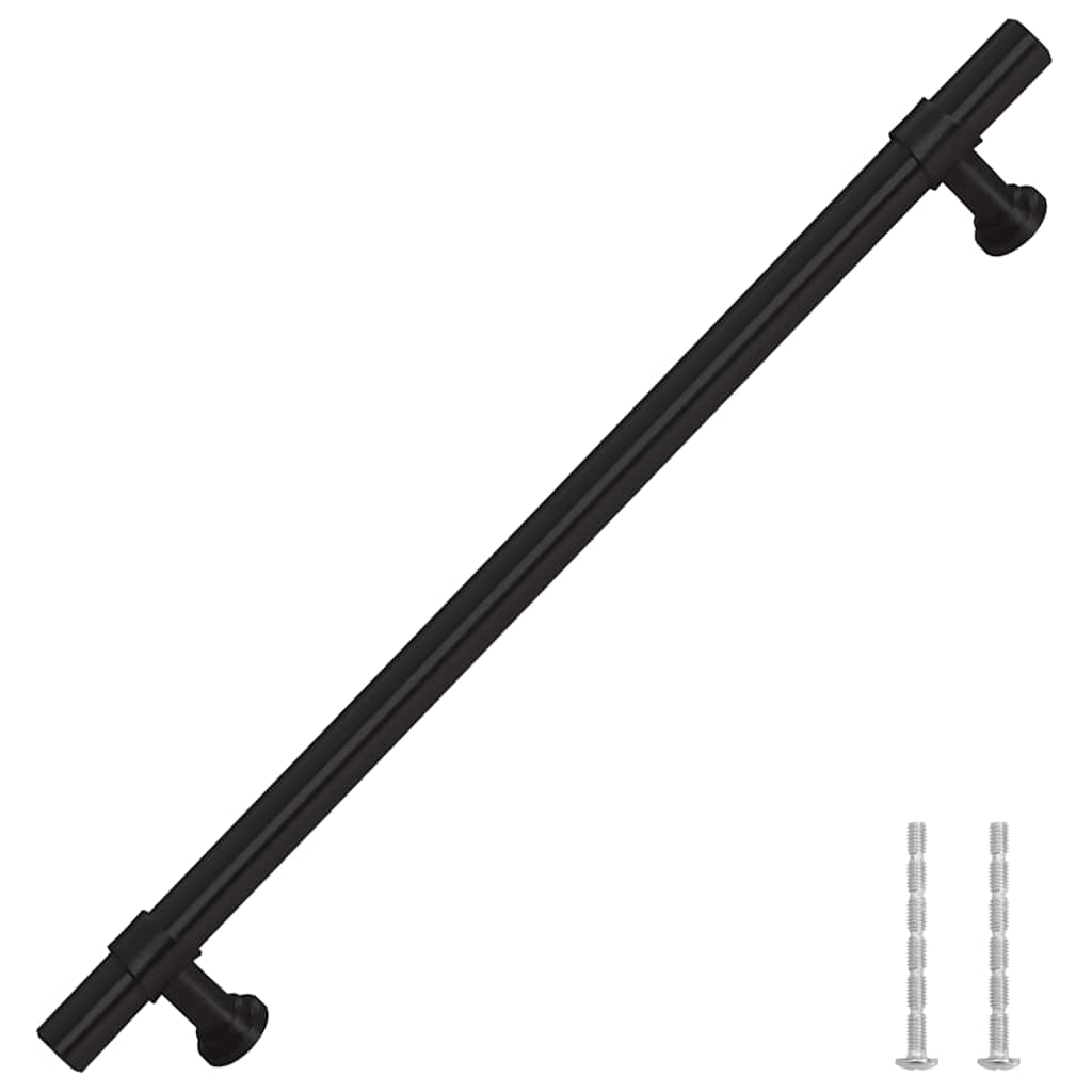 Möbelgriffe 5 Stk. Schwarz 192 mm Edelstahl