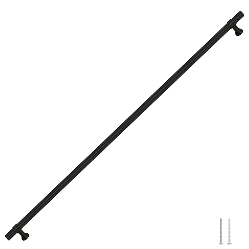 Möbelgriffe 5 Stk. Schwarz 480 mm Edelstahl