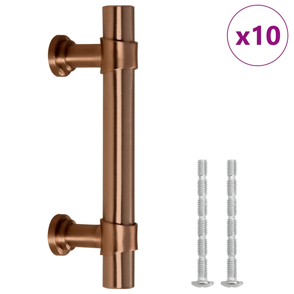 Möbelgriffe 10 Stk. Bronzen 64 mm Edelstahl