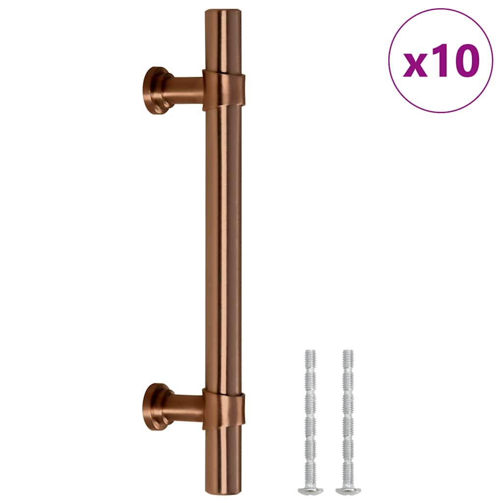 Möbelgriffe 10 Stk. Bronzen 96 mm Edelstahl
