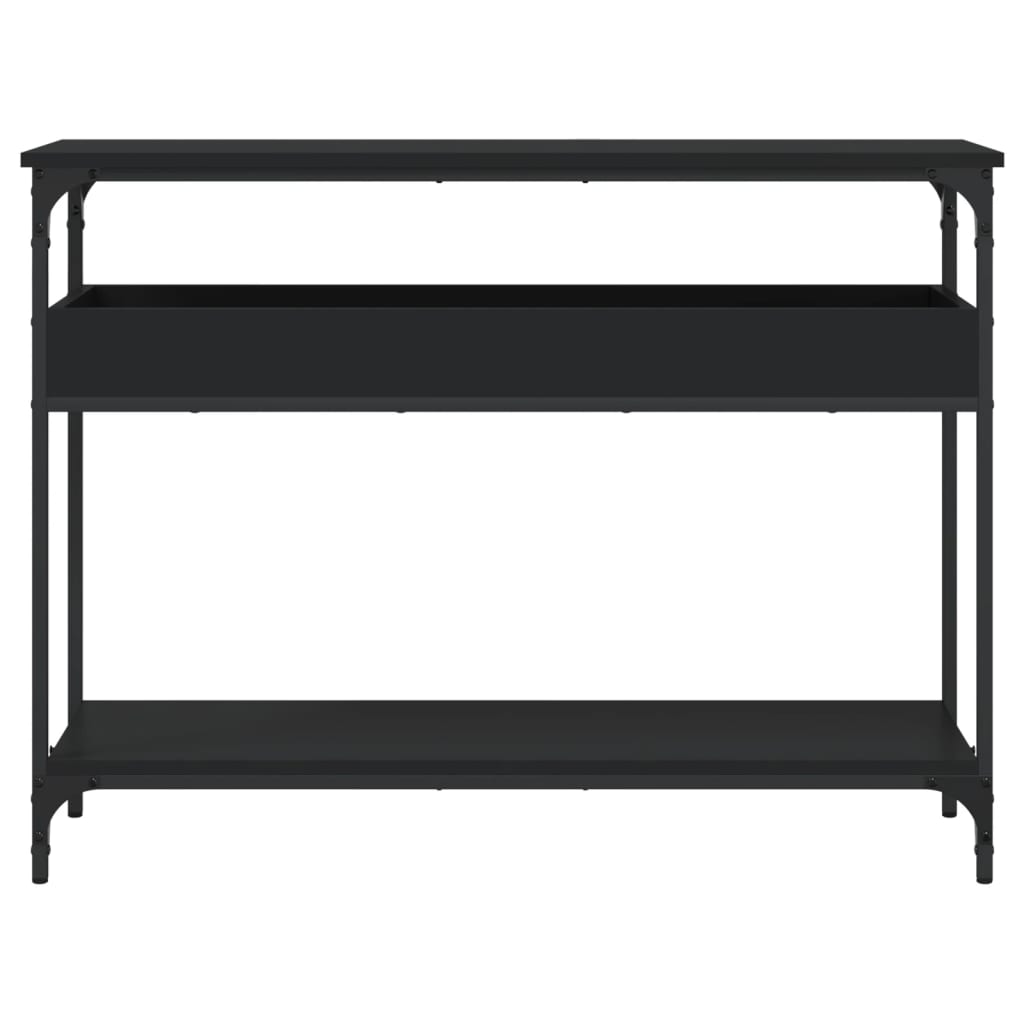 Konsolentisch mit Ablage Schwarz 100x29x75cm Holzwerkstoff