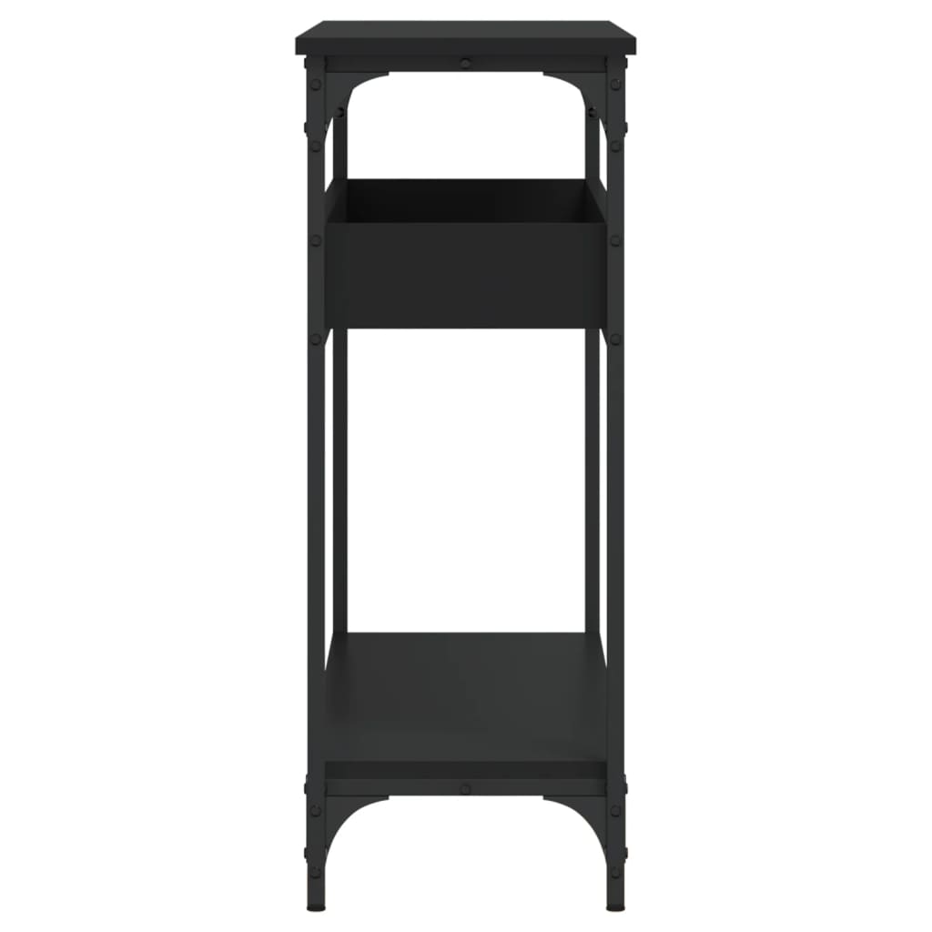 Konsolentisch mit Ablage Schwarz 100x29x75cm Holzwerkstoff