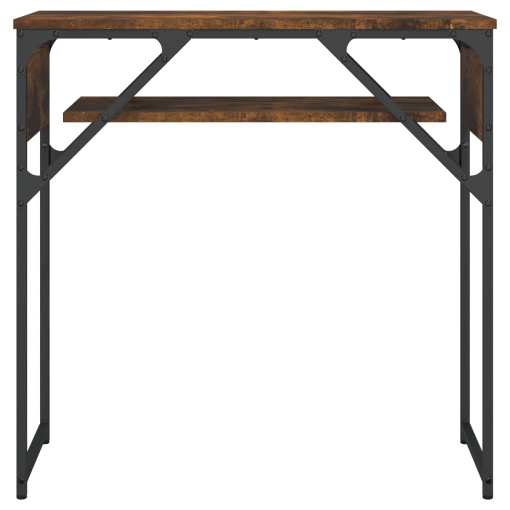 Konsolentisch mit Ablage Räuchereiche 75x30x75cm Holzwerkstoff
