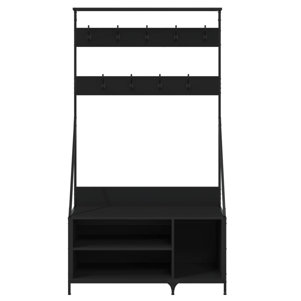 Clothes Rack with Shoe Rack Black 100x41x184 cm