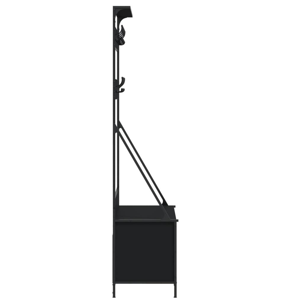 Clothes Rack with Shoe Rack Black 100x41x184 cm