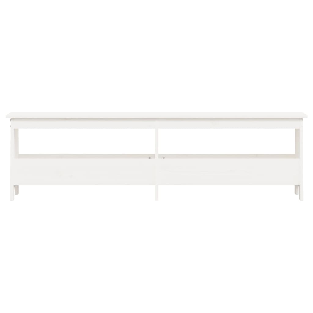 Flurbank Weiß 160x28x45 cm Massivholz Kiefer