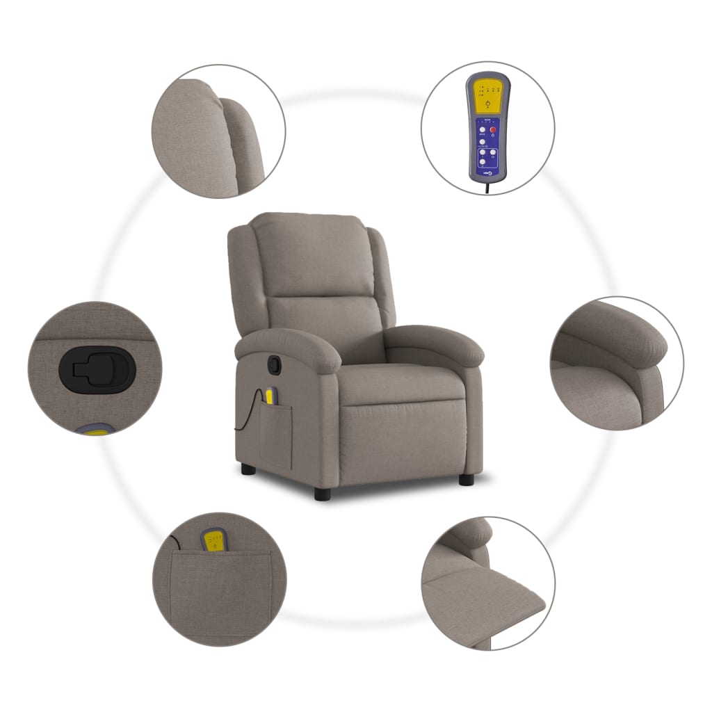 massage chair taupe fabric