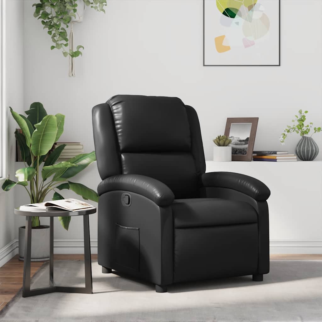 Relaxsessel Schwarz Kunstleder