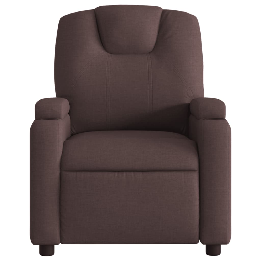Relaxing Chair Dark Brown Fabric