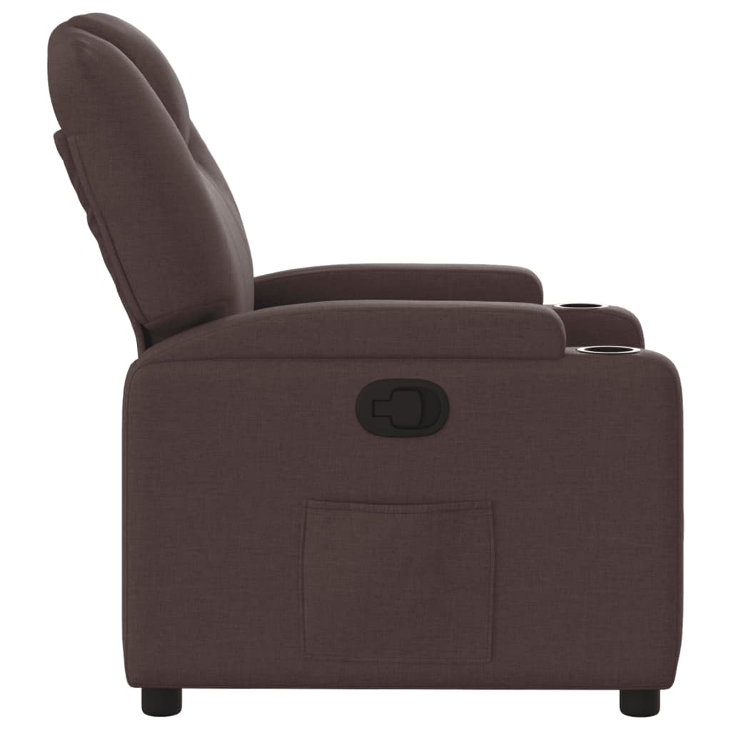 Relaxing Chair Dark Brown Fabric