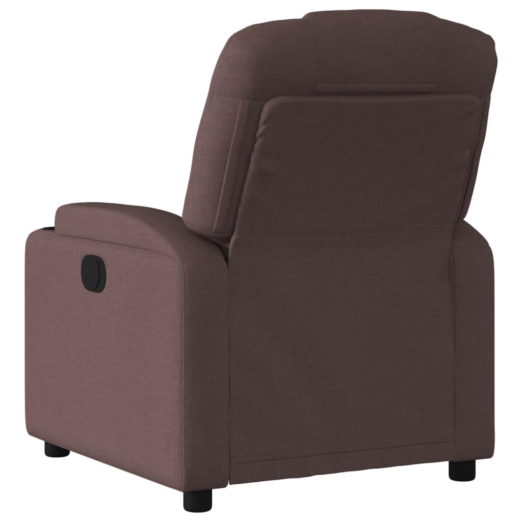 Relaxing Chair Dark Brown Fabric