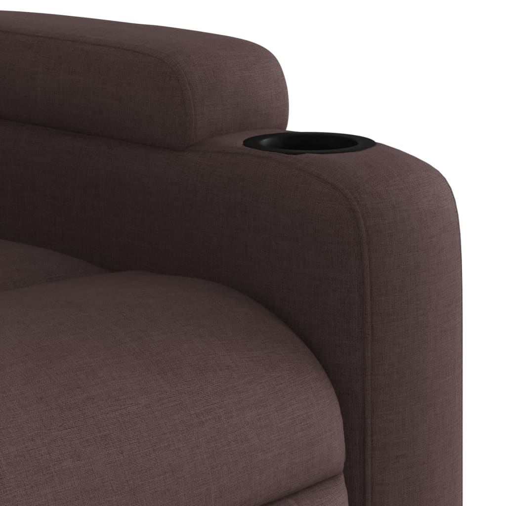 Relaxing Chair Dark Brown Fabric