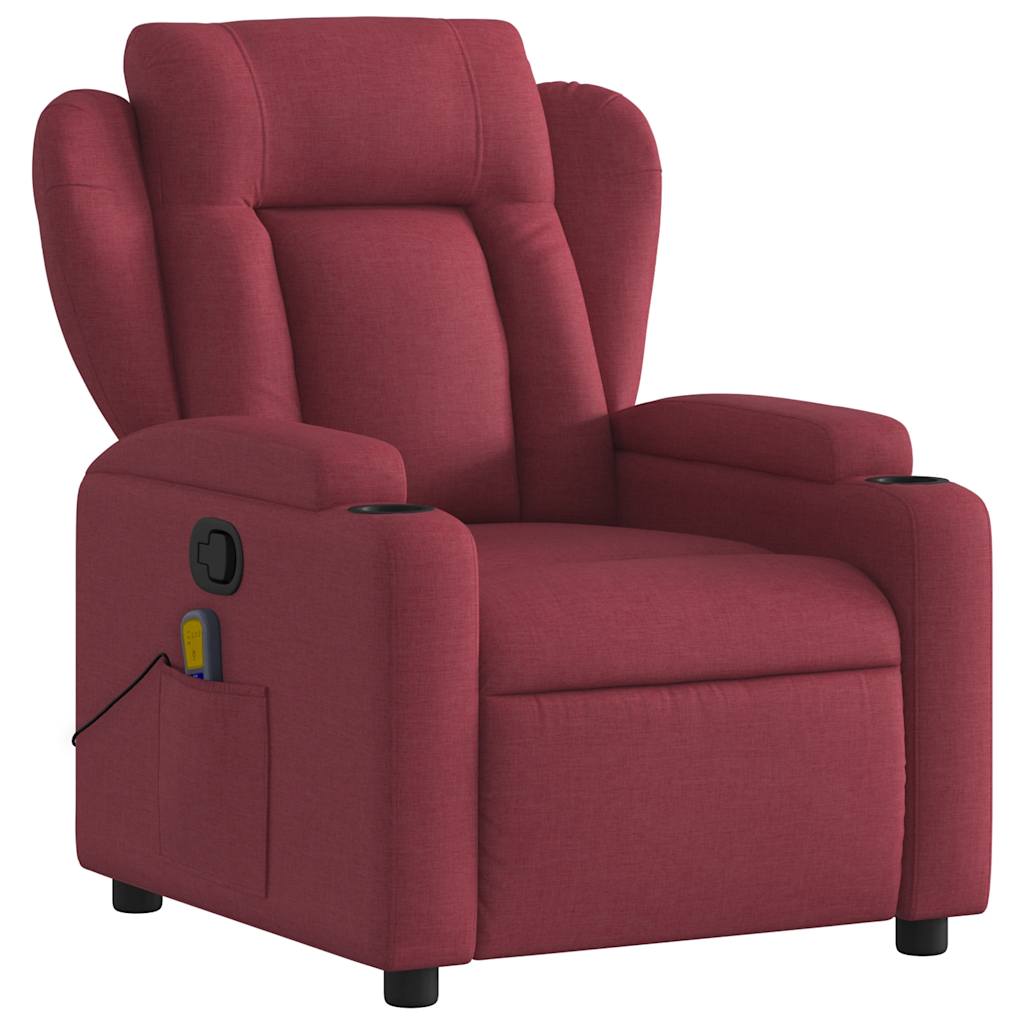 massage chair wine red fabric