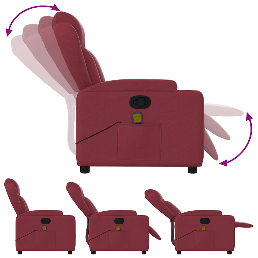 massage chair wine red fabric