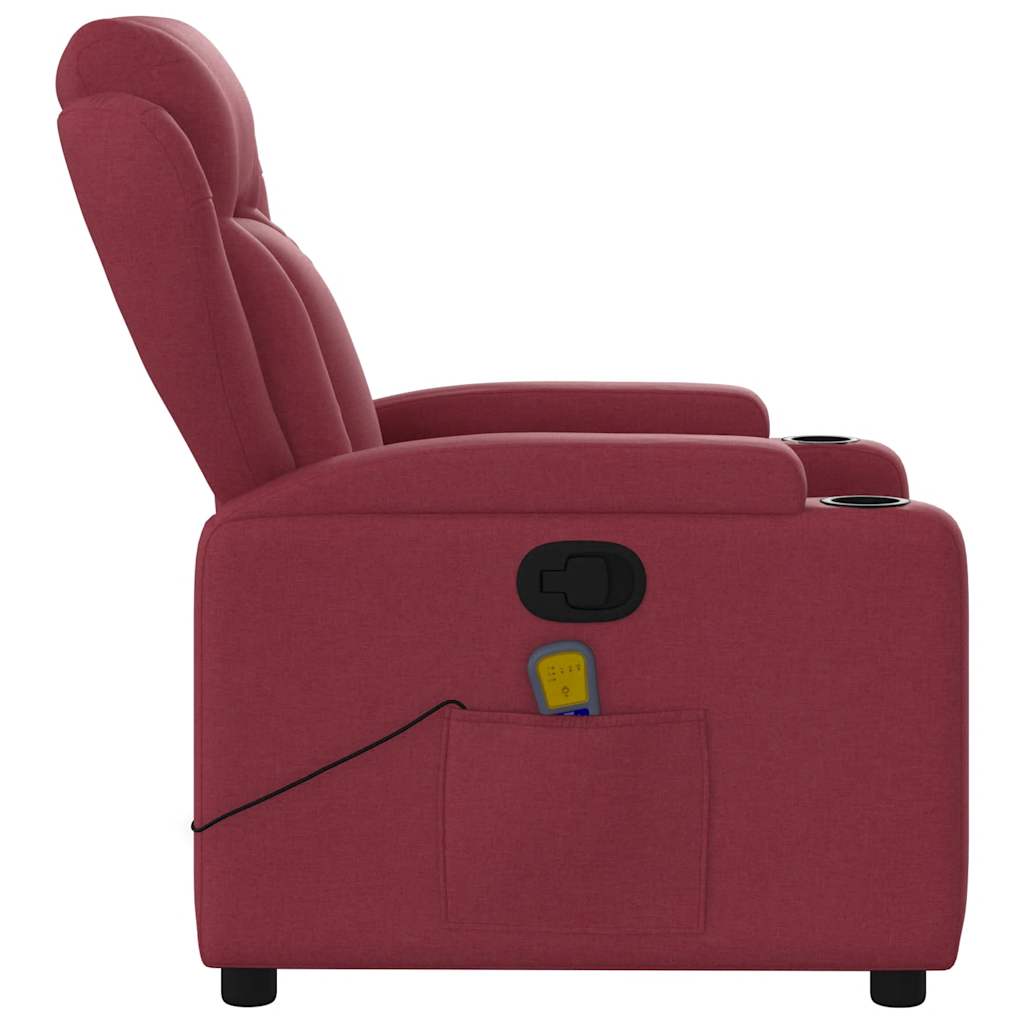 massage chair wine red fabric