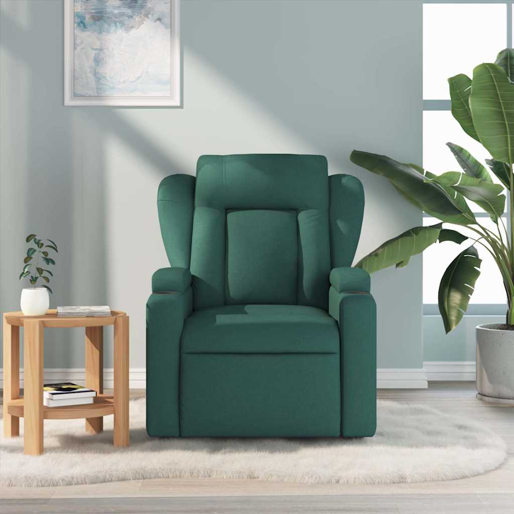 Massage Chair Dark Green Fabric