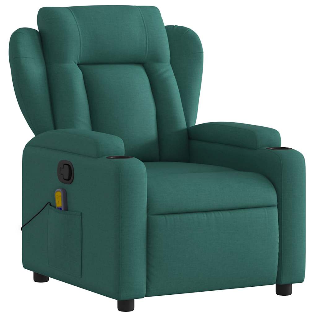 Massage Chair Dark Green Fabric
