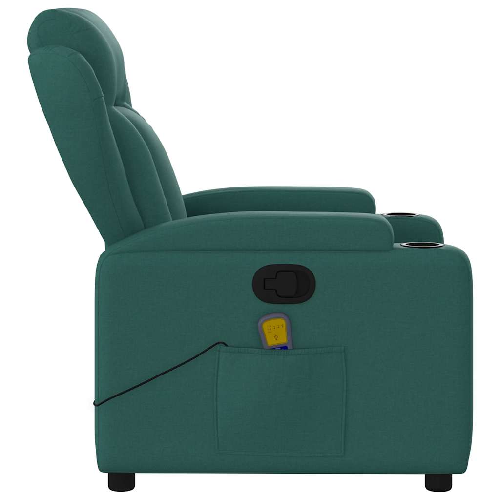 Massage Chair Dark Green Fabric