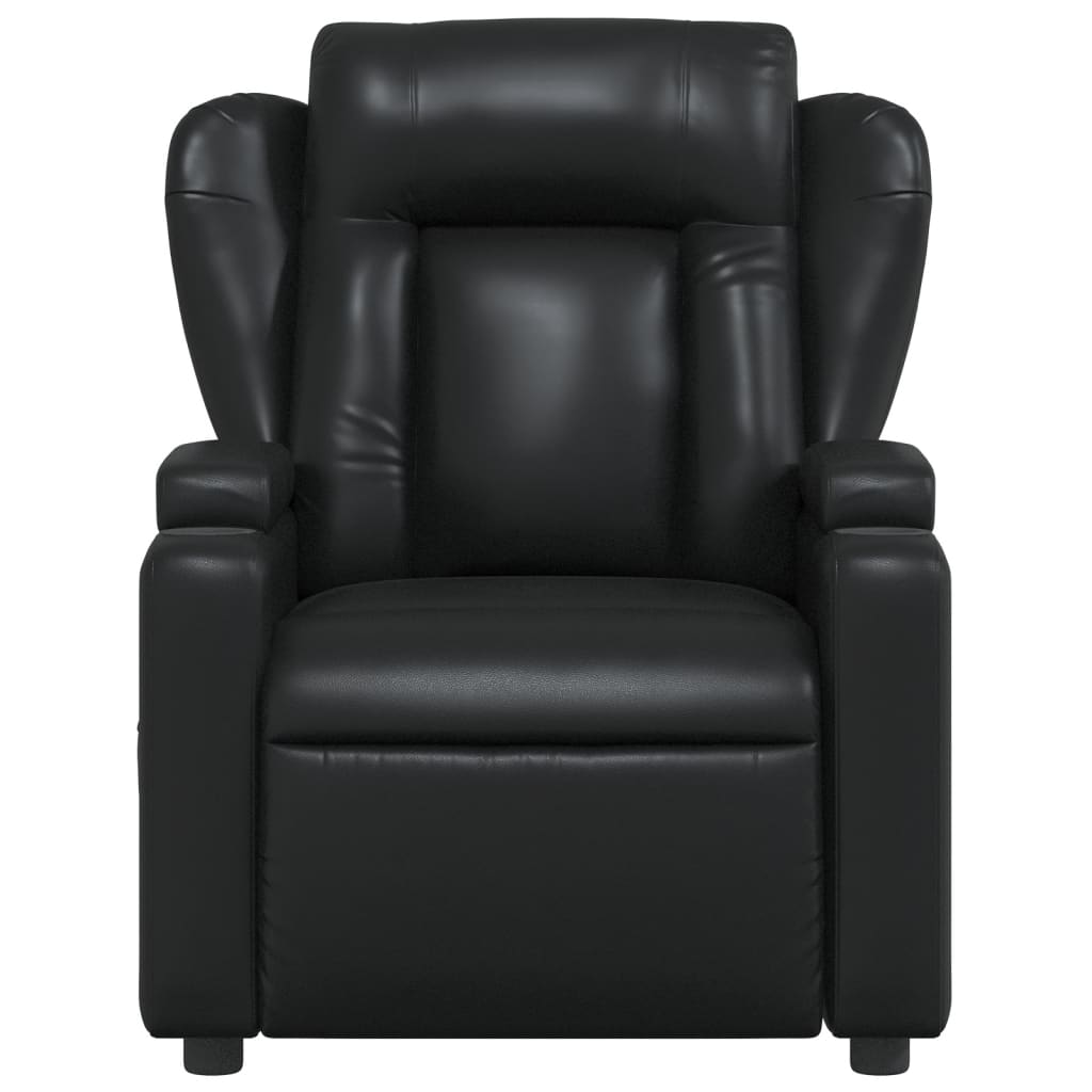 Relaxing Chair Black Faux Leather