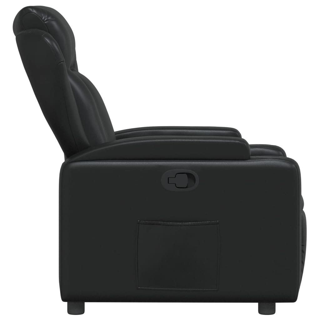 Relaxing Chair Black Faux Leather