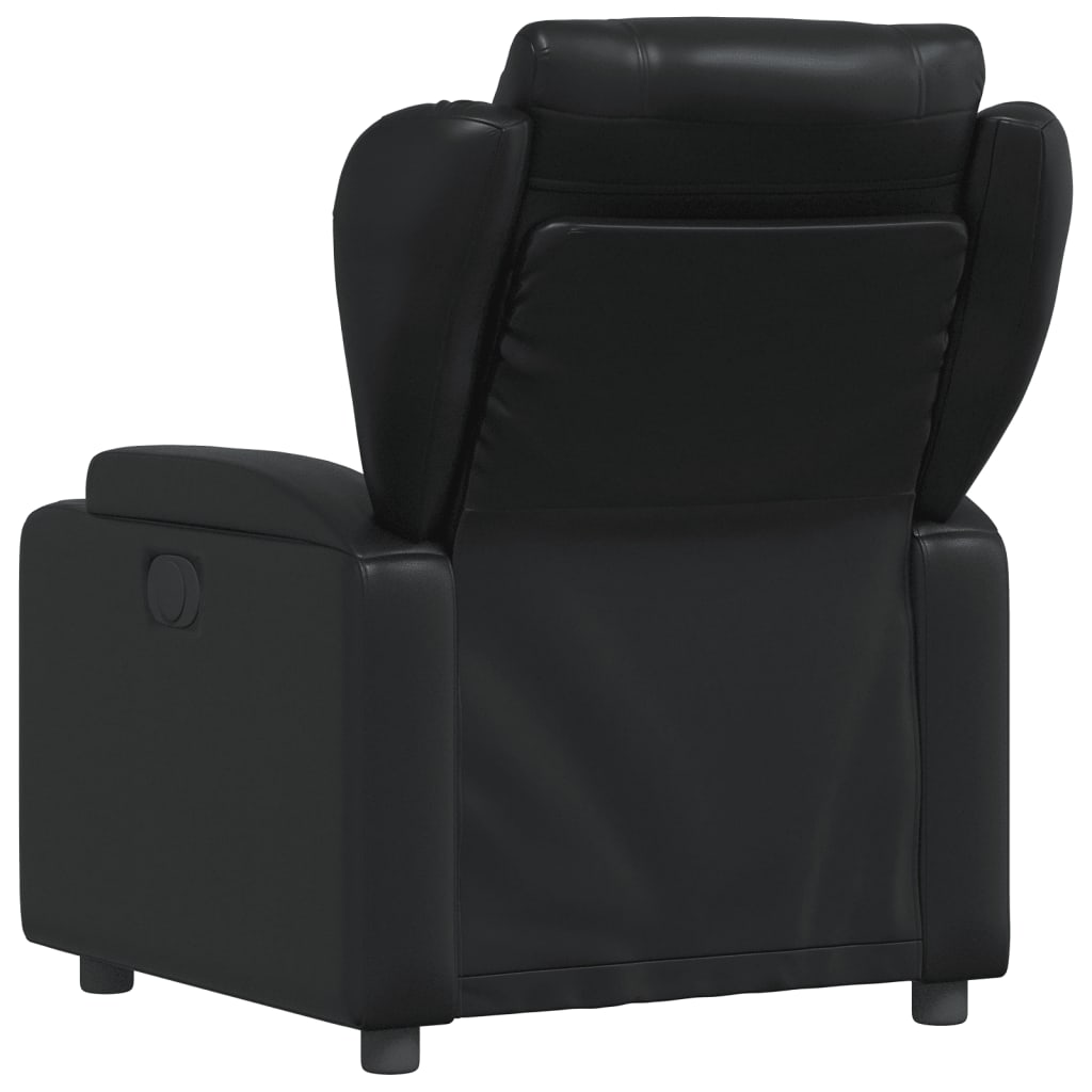 Relaxing Chair Black Faux Leather