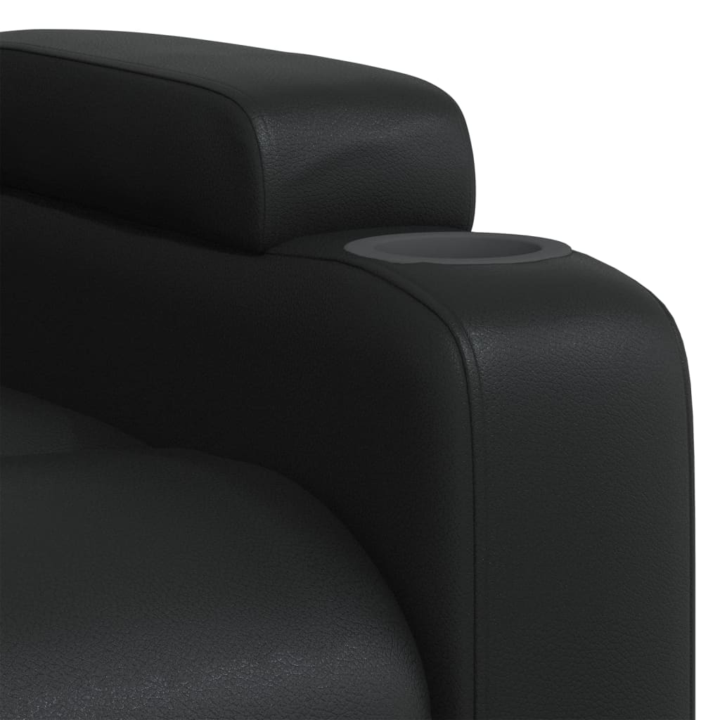 Relaxing Chair Black Faux Leather