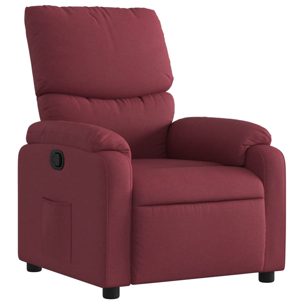 Relaxing chair wine red fabric
