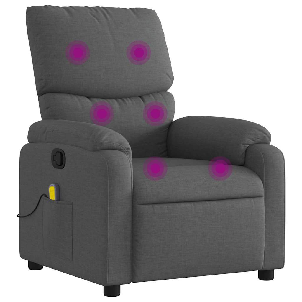 Massage Chair Dark Gray Fabric