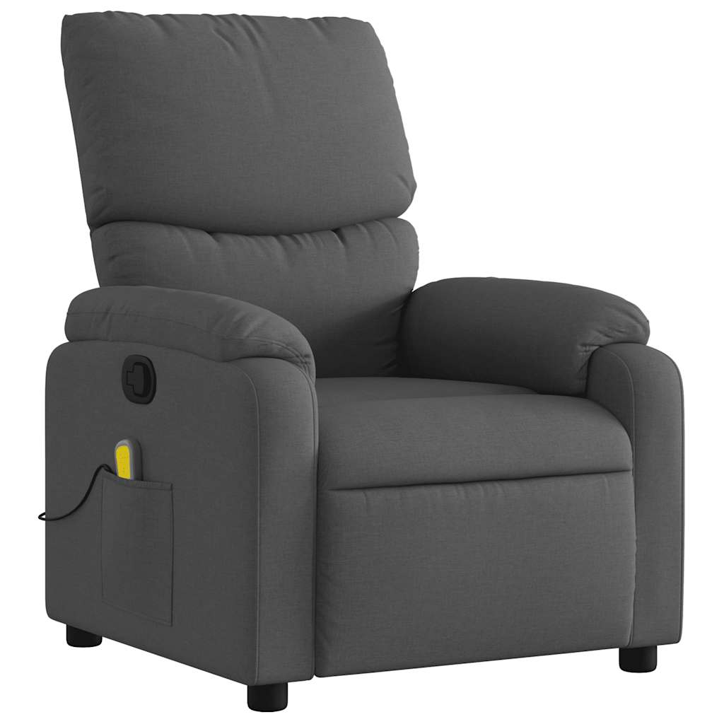 Massage Chair Dark Gray Fabric