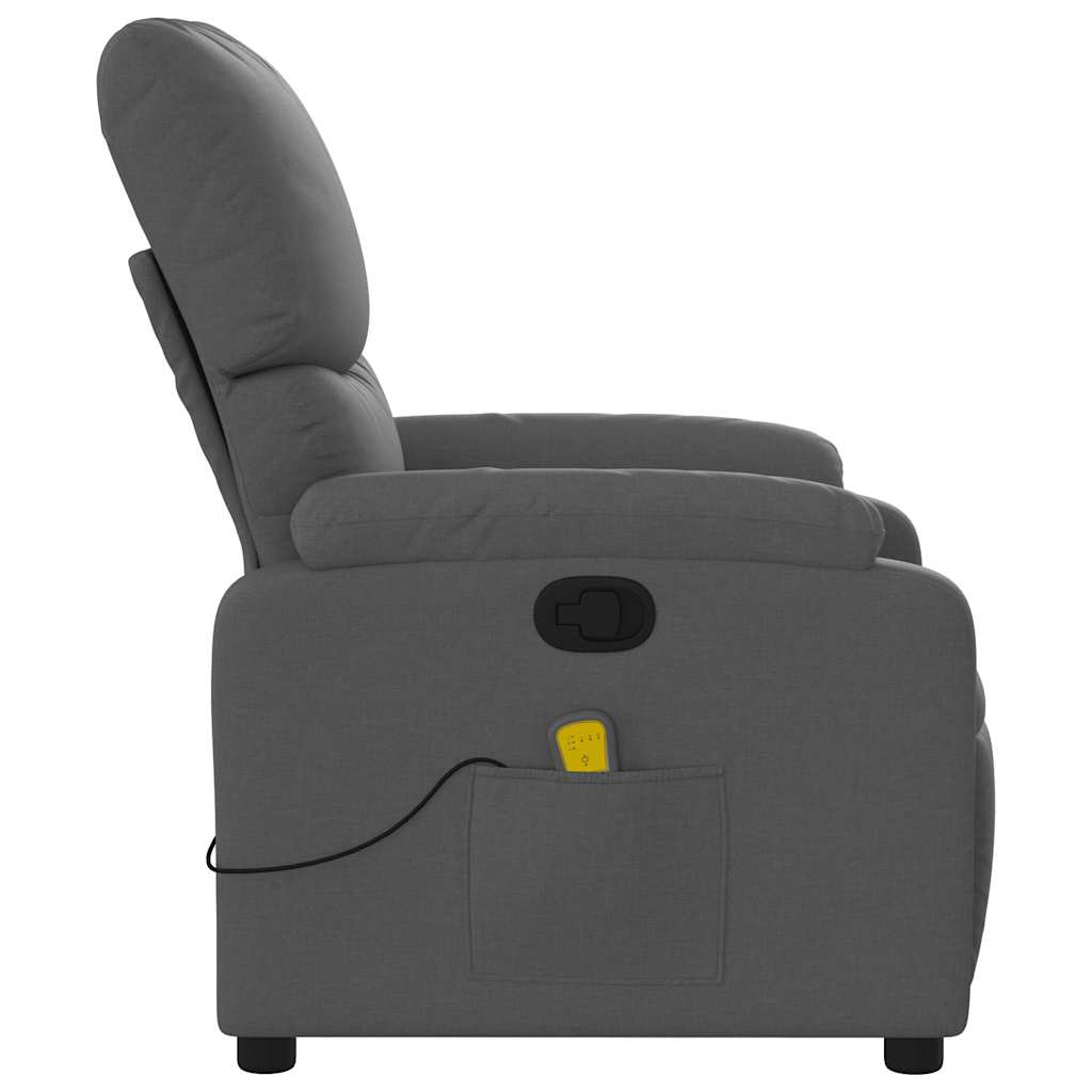 Massage Chair Dark Gray Fabric