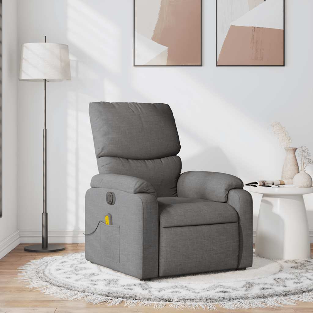 Massage Chair Dark Gray Fabric